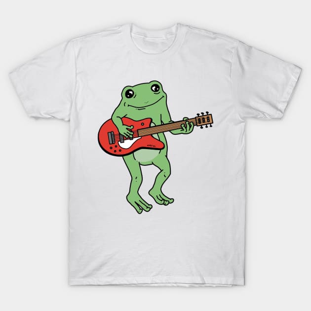 Electric Guitar Frog T-Shirt by Natalie Gilbert